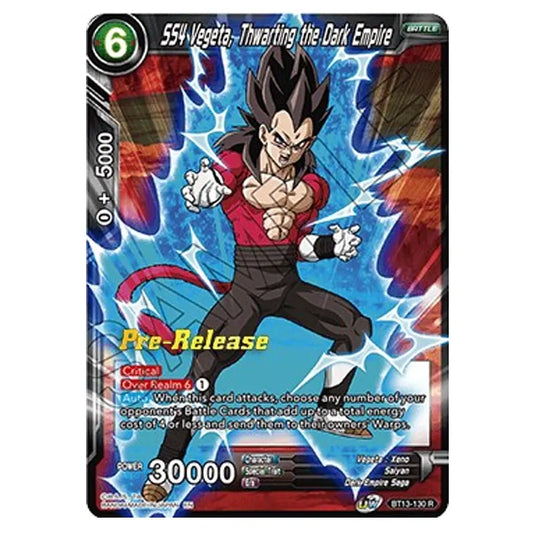 Dragon Ball Super - B13 - Supreme Rivalry - Pre-release - SS4 Vegeta, Thwarting the Dark Empire - BT13-130