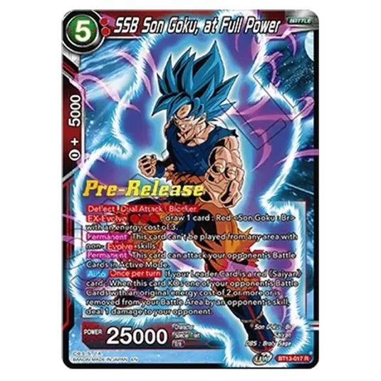 Dragon Ball Super - B13 - Supreme Rivalry - Pre-release - SSB Son Goku, at Full Power - BT13-017