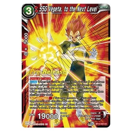 Dragon Ball Super - B13 - Supreme Rivalry - Pre-release - SSG Vegeta, to the Next Level - BT13-022