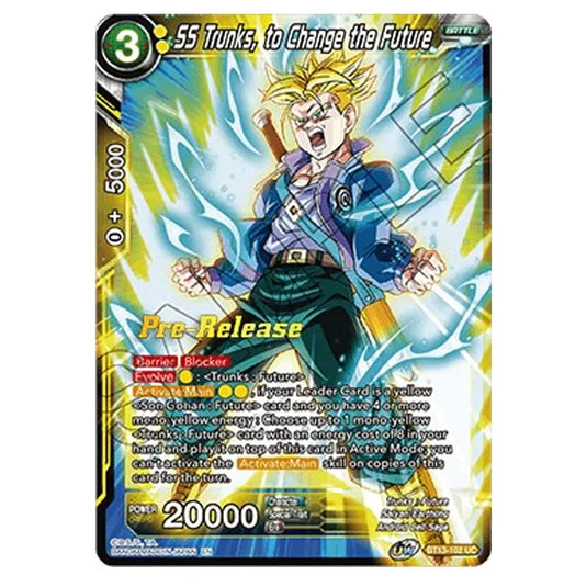 Dragon Ball Super - B13 - Supreme Rivalry - Pre-release - SS Trunks, to Change the Future - BT13-102