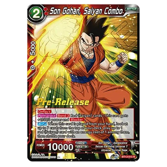 Dragon Ball Super - B13 - Supreme Rivalry - Pre-release - Son Gohan, Saiyan Combo - BT13-015