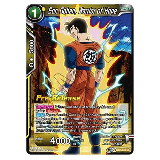 Dragon Ball Super - B13 - Supreme Rivalry - Pre-release - Son Gohan, Warrior of Hope - BT13-099