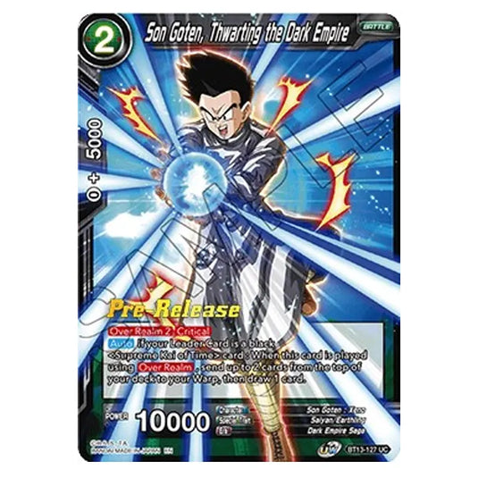 Dragon Ball Super - B13 - Supreme Rivalry - Pre-release - Son Goten, Thwarting the Dark Empire - BT13-127