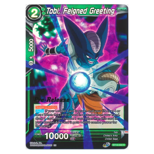 Dragon Ball Super - B13 - Supreme Rivalry - Pre-release - Tobi, Feigned Greeting - BT13-068