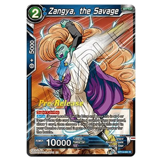 Dragon Ball Super - B13 - Supreme Rivalry - Pre-release - Zangya, the Savage - BT13-051