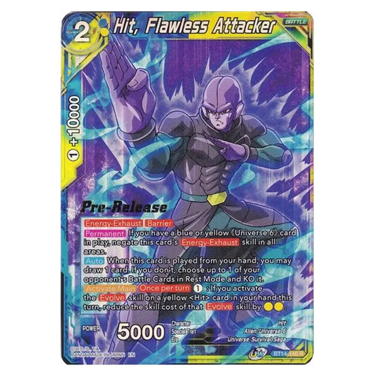 Dragon Ball Super - B14 - Cross Spirits - Pre-release - Hit, Flawless Attacker - BT14-146