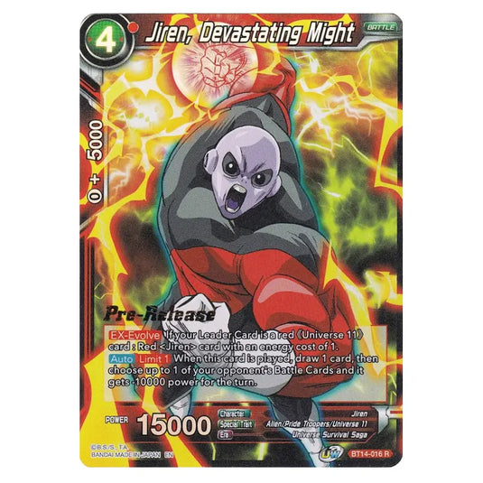 Dragon Ball Super - B14 - Cross Spirits - Pre-release - Jiren, Devastating Might - BT14-016