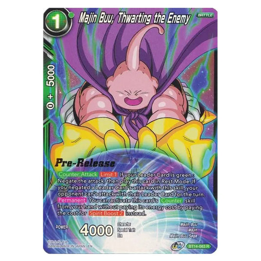 Dragon Ball Super - B14 - Cross Spirits - Pre-release - Majin Buu, Thwarting the Enemy - BT14-083