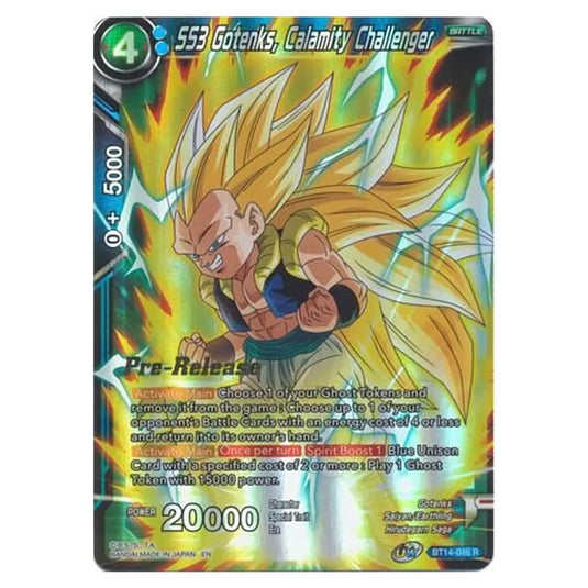 Dragon Ball Super - B14 - Cross Spirits - Pre-release -SS3 Gotenks, Calamity Challenger - BT14-046