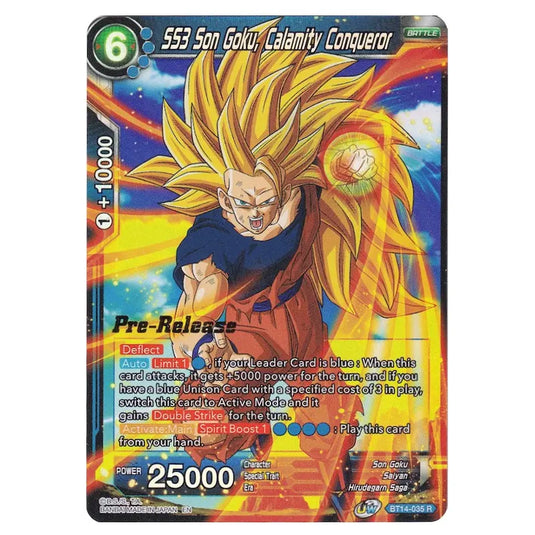 Dragon Ball Super - B14 - Cross Spirits - Pre-release - SS3 Son Goku, Calamity Conqueror - BT14-035