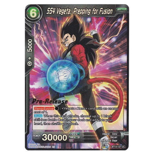 Dragon Ball Super - B14 - Cross Spirits - Pre-release - SS4 Vegeta, Prepping for Fusion - BT14-127