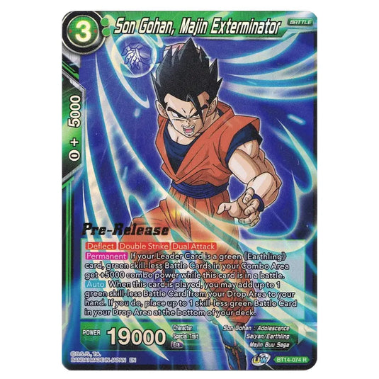 Dragon Ball Super - B14 - Cross Spirits - Pre-release - Son Gohan, Majin Exterminator - BT14-074