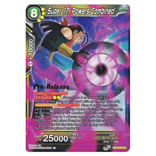 Dragon Ball Super - B14 - Cross Spirits - Pre-release - Super 17, Powers Combined - BT14-112