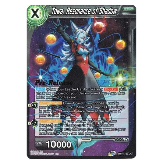 Dragon Ball Super - B14 - Cross Spirits - Pre-release - Towa, Resonance of Shadow - BT14-123