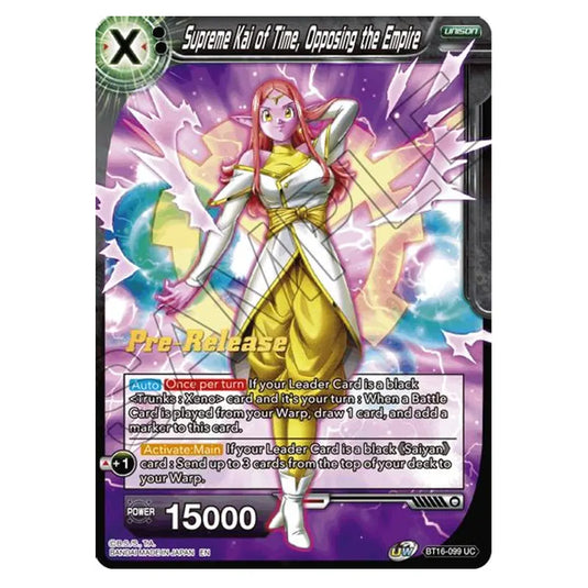 Dragon Ball Super - B16 - Realm Of The Gods - Pre-Release - Supreme Kai of Time, Opposing the Empire - BT16-099 (Foil)