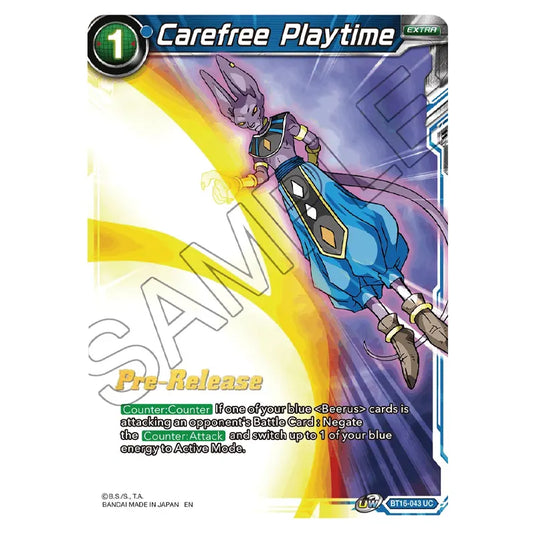Dragon Ball Super - B16 - Realm Of The Gods - Pre-release - Carefree Playtime - BT16-043 (Foil)