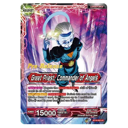 Dragon Ball Super - B16 - Realm Of The Gods - Pre-release - Great Priest - BT16-002 (Foil)