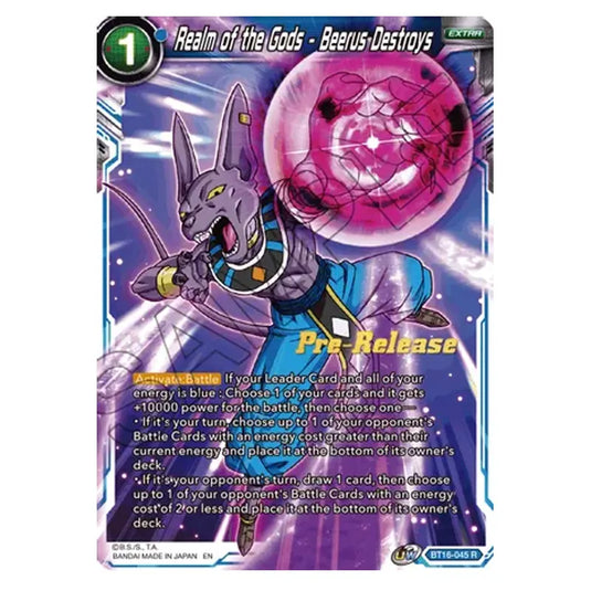 Dragon Ball Super - B16 - Realm Of The Gods - Pre-release - Realm of the Gods - Beerus Destroys - BT16-045 (Foil)