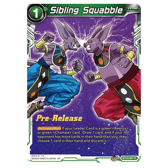 Dragon Ball Super - B16 - Realm Of The Gods - Pre-release - Sibling Squabble - BT16-067 (Foil)