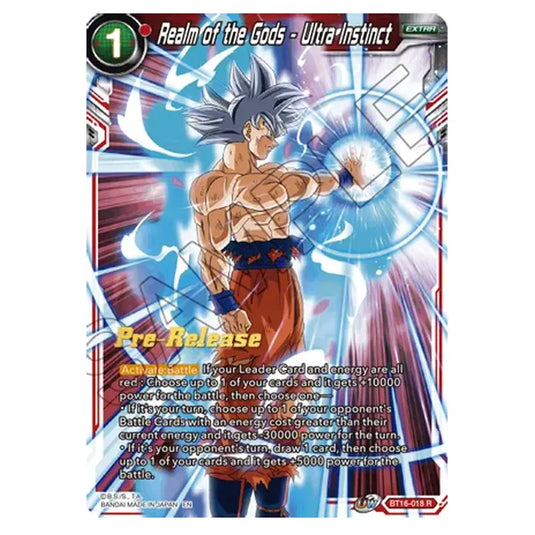 Dragon Ball Super - B16 - Realm Of The Gods - Pre-release Realm of the Gods - Ultra Instinct - BT16-018 (Foil)