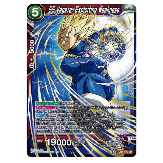 Dragon Ball Super -Mythic Booster - SS Vegeta, Exploiting Weakness - DB1-002 (Foil)