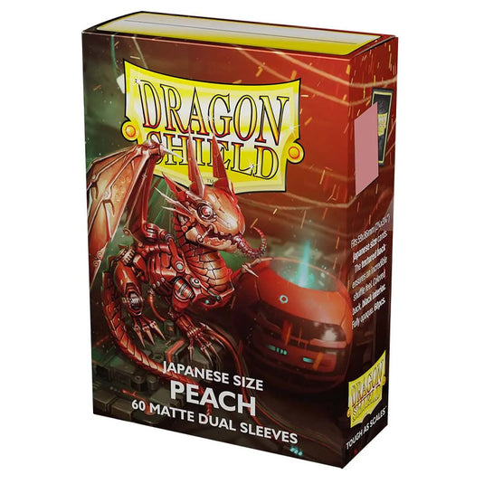Dragon Shield - Japanese size - Matte Dual Sleeves - Peach Piip (60 Sleeves)