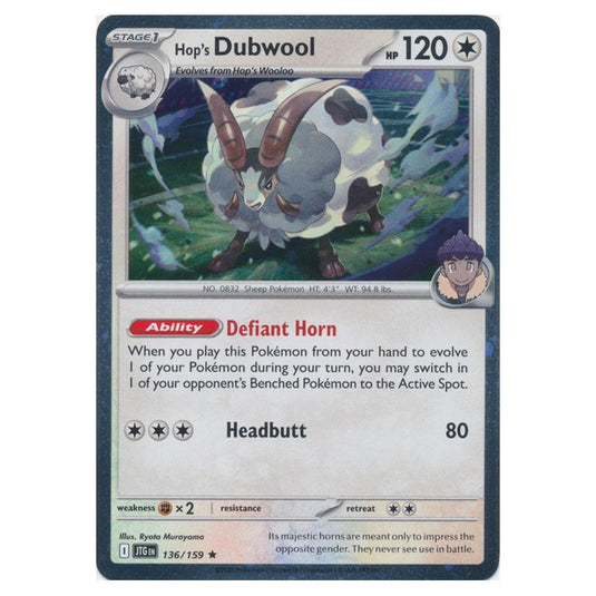 Pokemon - Scarlet & Violet - Journey Together - Hop's Dubwool - 136/159 (Cosmo Holo)