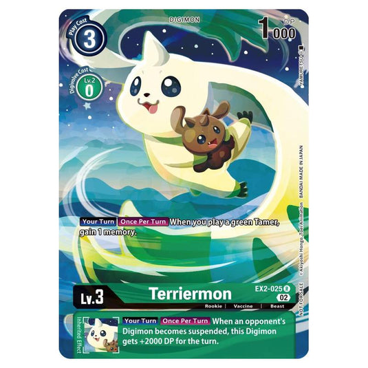 Digimon Card Game - Terriermon - (Alternative Art Promo) - EX2-025B
