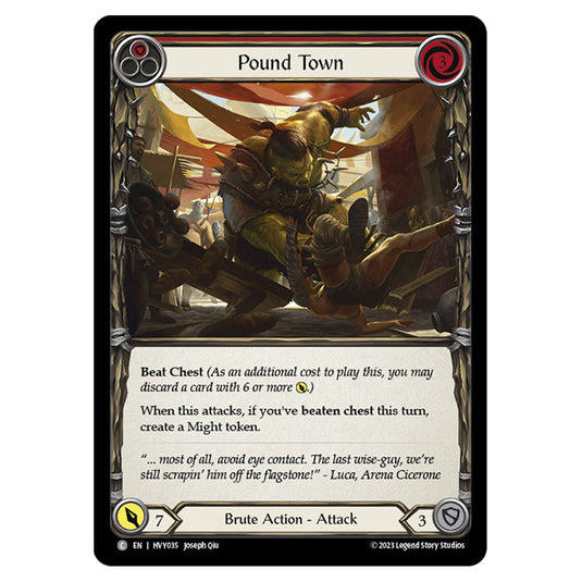 Flesh & Blood - Heavy Hitters - Pound Town (Red) (Rainbow Foil) - HVY035-RF