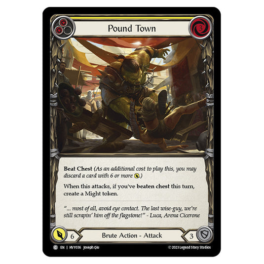 Flesh & Blood - Heavy Hitters - Pound Town (Yellow) (Rainbow Foil) - HVY036-RF