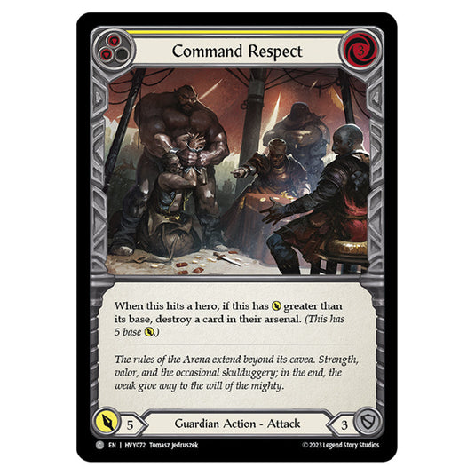 Flesh & Blood - Heavy Hitters - Command Respect (Yellow) - HVY072