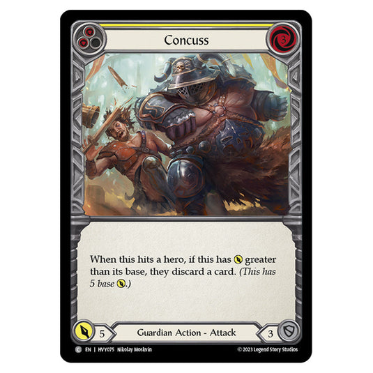 Flesh & Blood - Heavy Hitters - Concuss (Yellow) (Rainbow Foil) - HVY075-RF