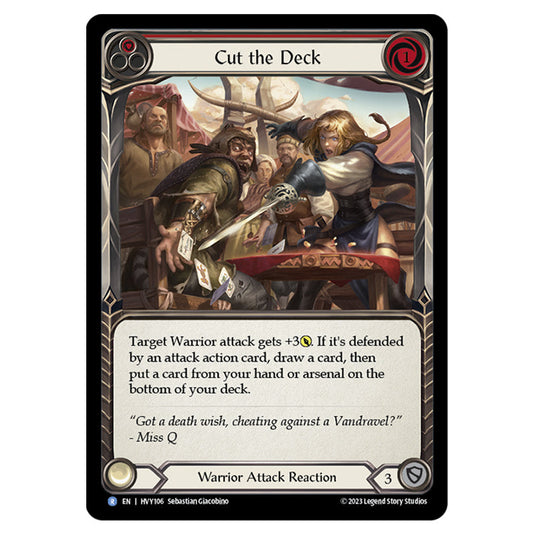 Flesh & Blood - Heavy Hitters - Cut the Deck (Red) (Rainbow Foil) - HVY106-RF