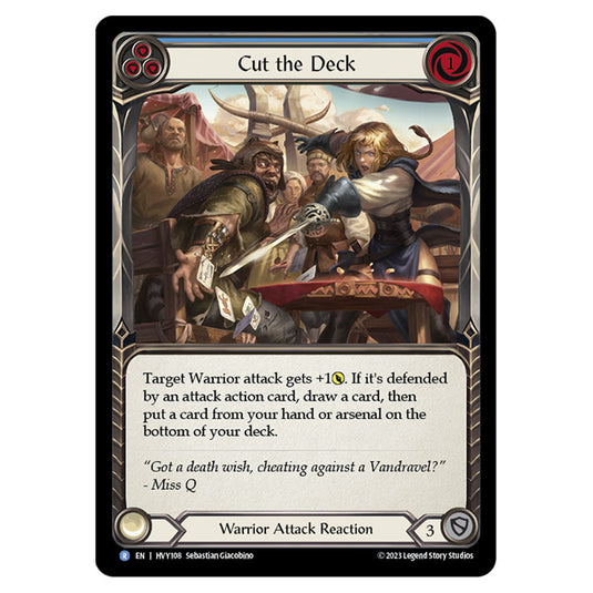 Flesh & Blood - Heavy Hitters - Cut the Deck (Blue) (Rainbow Foil) - HVY108-RF