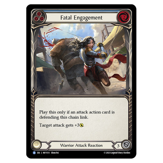 Flesh & Blood - Heavy Hitters - Fatal Engagement (Blue) (Rainbow Foil) - HVY111-RF