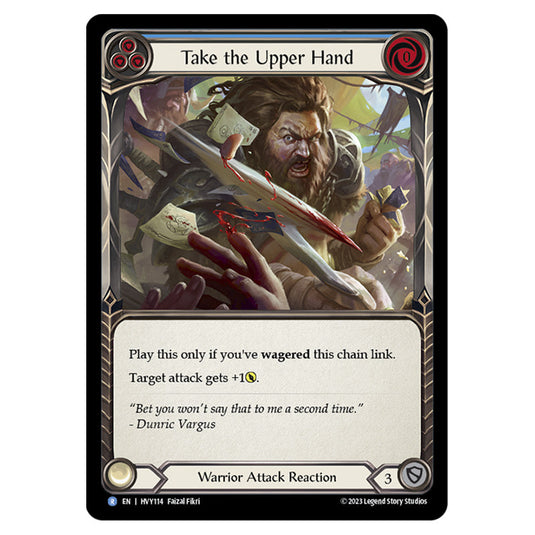 Flesh & Blood - Heavy Hitters - Take the Upper Hand (Blue) (Rainbow Foil) - HVY114-RF