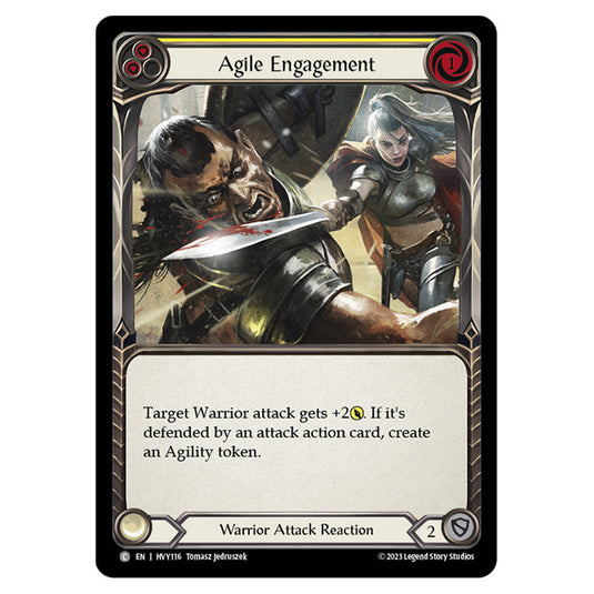 Flesh & Blood - Heavy Hitters - Agile Engagement (Yellow) (Rainbow Foil) - HVY116-RF