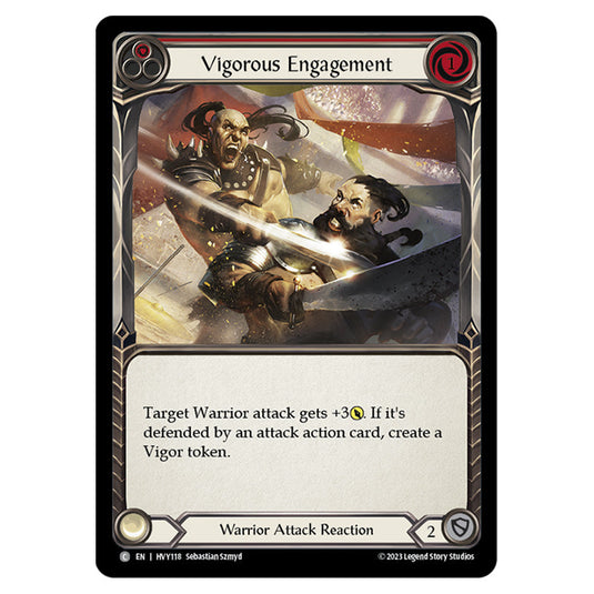 Flesh & Blood - Heavy Hitters - Vigorous Engagement (Red) (Rainbow Foil) - HVY118-RF