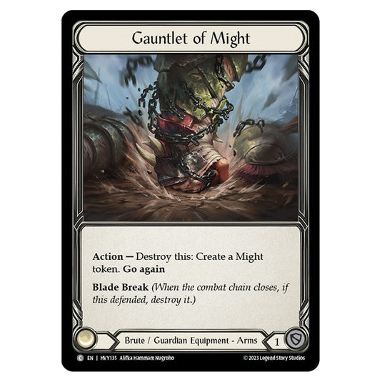 Flesh & Blood - Heavy Hitters - Gauntlet of Might (Cold Foil) - HVY135-CF