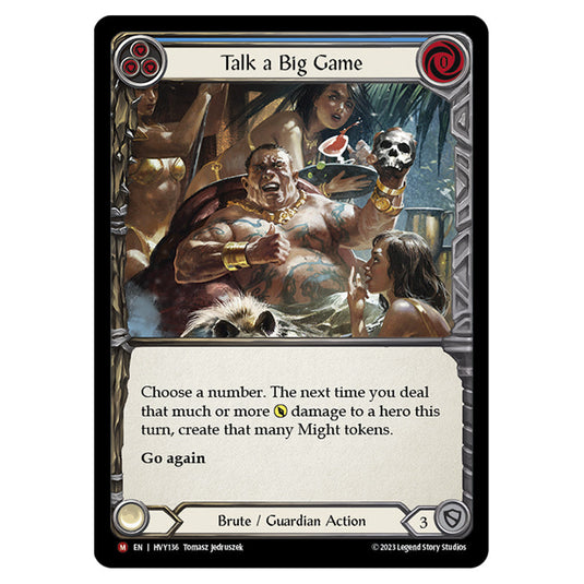 Flesh & Blood - Heavy Hitters - Talk a Big Game (Rainbow Foil) - HVY136-RF