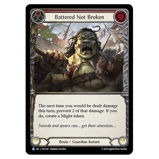 Flesh & Blood - Heavy Hitters - Battered Not Broken (Rainbow Foil) - HVY140-RF