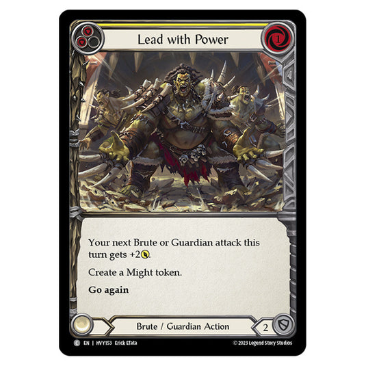 Flesh & Blood - Heavy Hitters - Lead with Power (Yellow) - HVY153