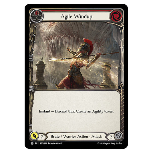 Flesh & Blood - Heavy Hitters - Agile Windup (Red) (Rainbow Foil) - HVY163-RF