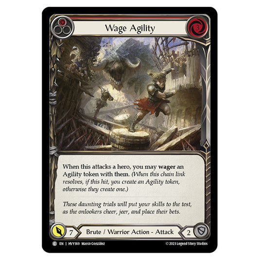 Flesh & Blood - Heavy Hitters - Wage Agility (Red) (Rainbow Foil) - HVY169-RF