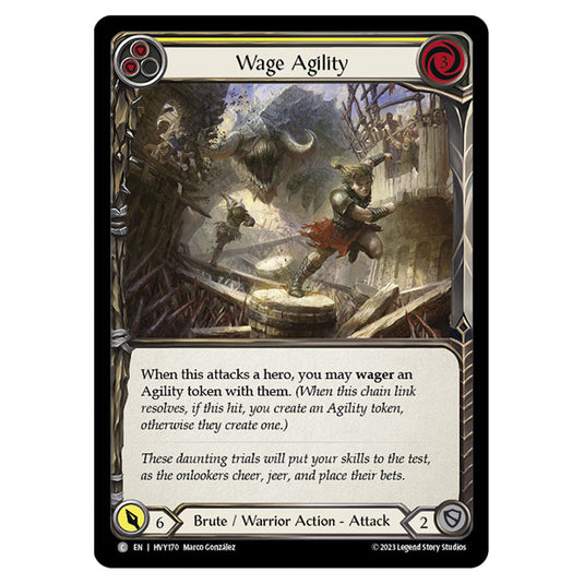 Flesh & Blood - Heavy Hitters - Wage Agility (Yellow) - HVY170