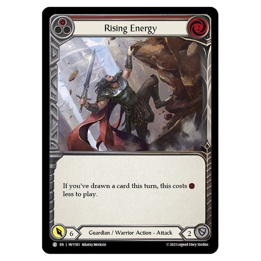 Flesh & Blood - Heavy Hitters - Rising Energy (Red) (Rainbow Foil) - HVY183-RF