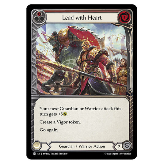 Flesh & Blood - Heavy Hitters - Lead with Heart (Red) (Rainbow Foil) - HVY192-RF