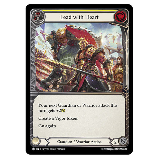 Flesh & Blood - Heavy Hitters - Lead with Heart (Yellow) (Rainbow Foil) - HVY193-RF