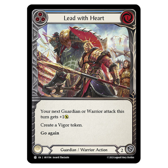 Flesh & Blood - Heavy Hitters - Lead with Heart (Blue) (Rainbow Foil) - HVY194-RF