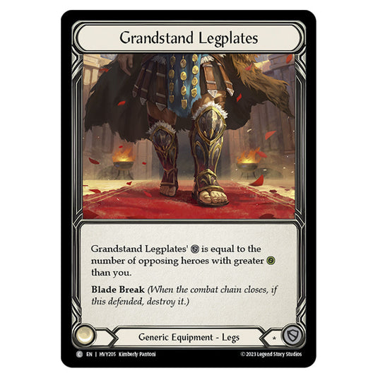 Flesh & Blood - Heavy Hitters - Grandstand Legplates (Cold Foil) - HVY205-CF